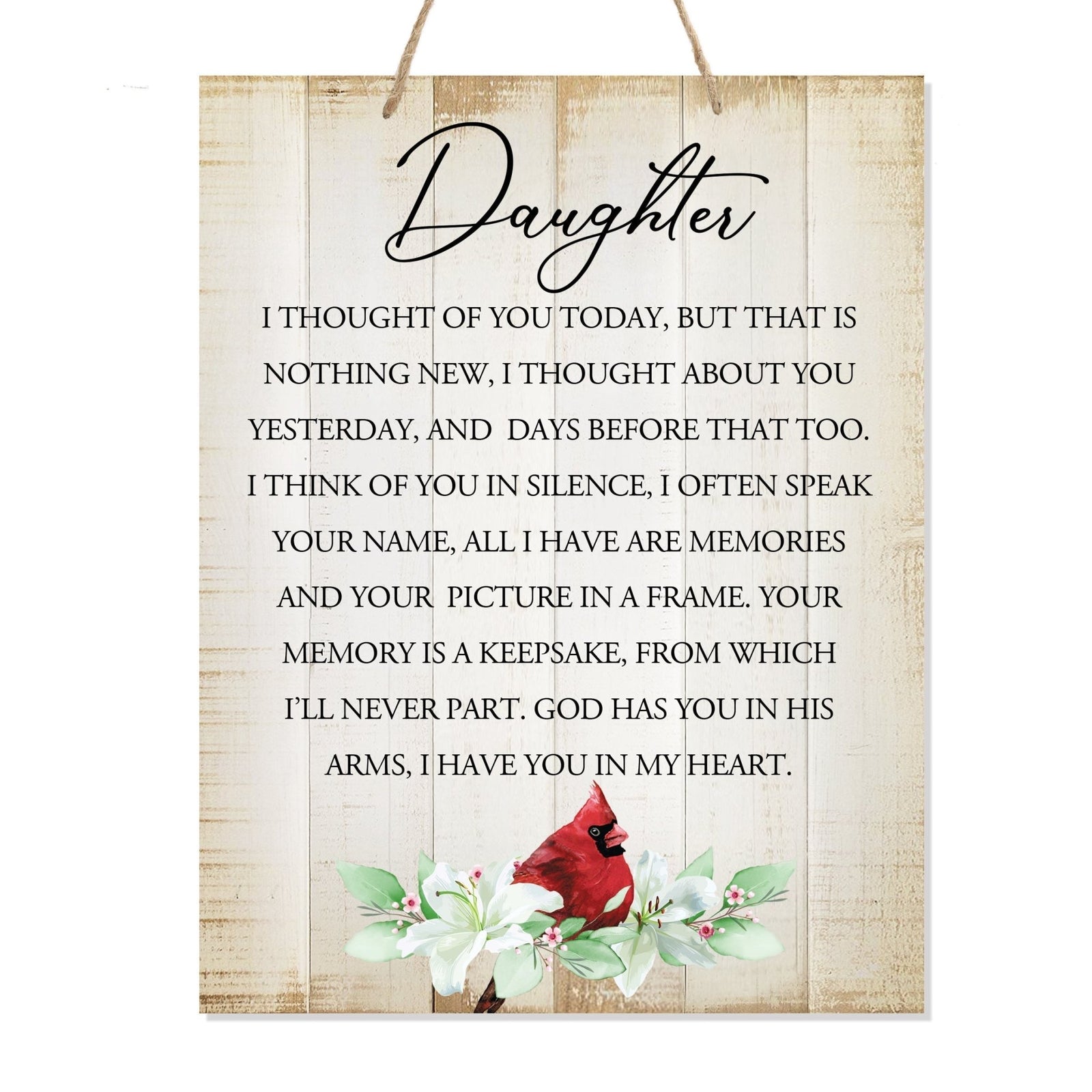 Wooden hanging memorial wall sign, a comforting reminder of the past, and a symbol of eternal love and remembrance.