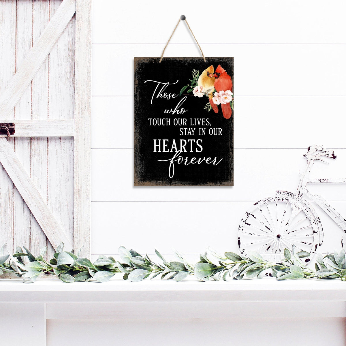 Handcrafted wooden memorial ribbon sign with a touching message, a meaningful way to remember loved ones and honor their memory.