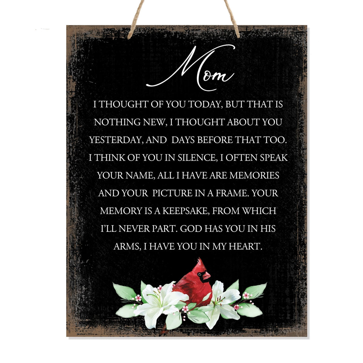 Wooden hanging memorial wall sign, a comforting reminder of the past, and a symbol of eternal love and remembrance.