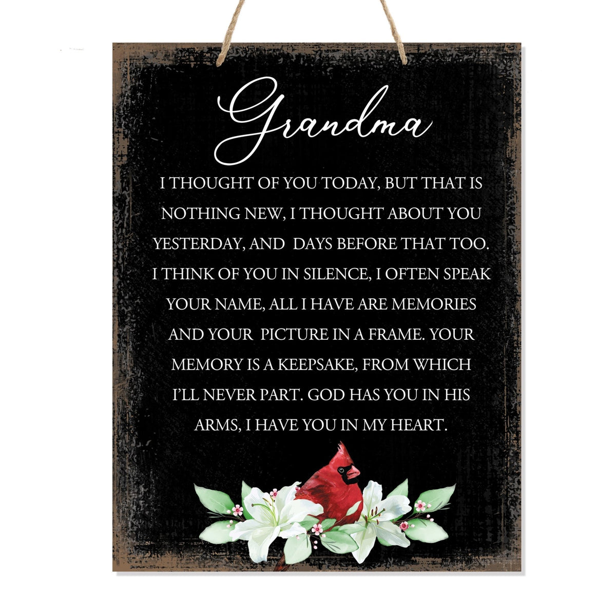 A wooden memorial ribbon sign featuring a cardinal ribbon, perfect for memorial decorations and loved one memorial gifts.