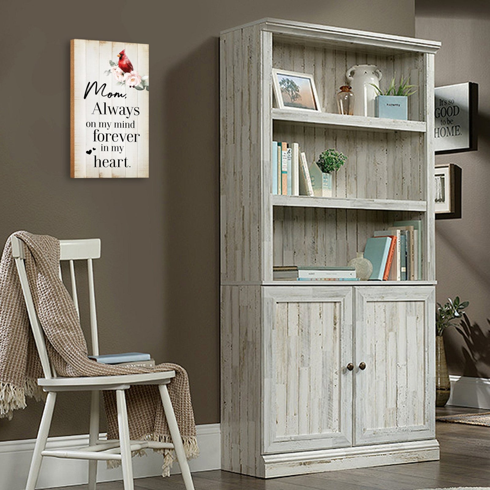 Cardinal Wooden Memorial Wall Plaque for Home Decor - Always On My Mind - LifeSong Milestones