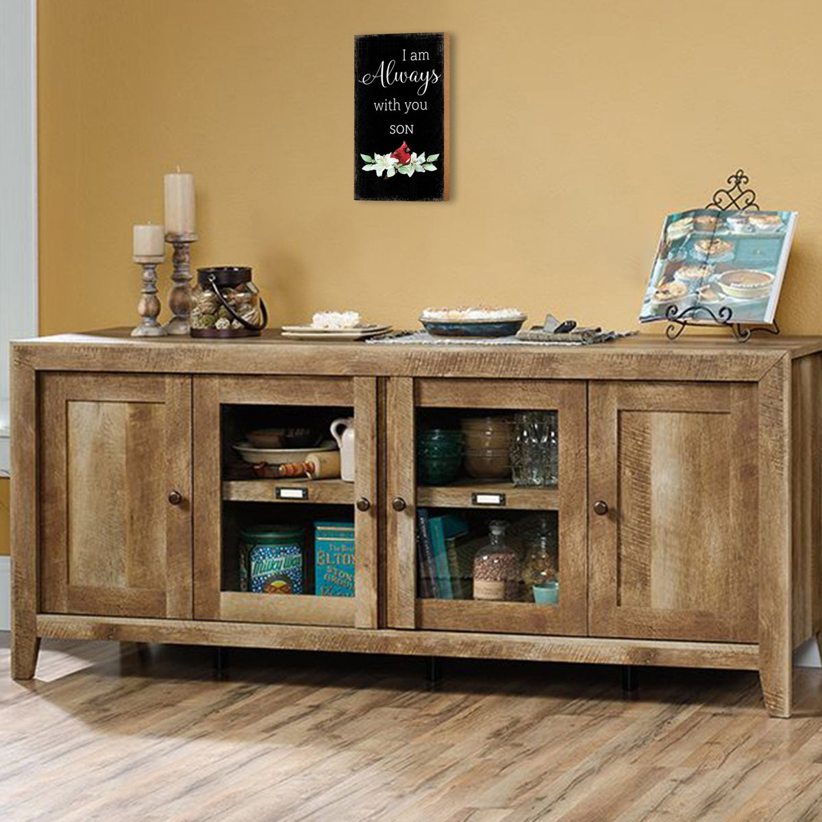 Cardinal Wooden Memorial Wall Plaque for Home Decor - I Am Always With You - LifeSong Milestones