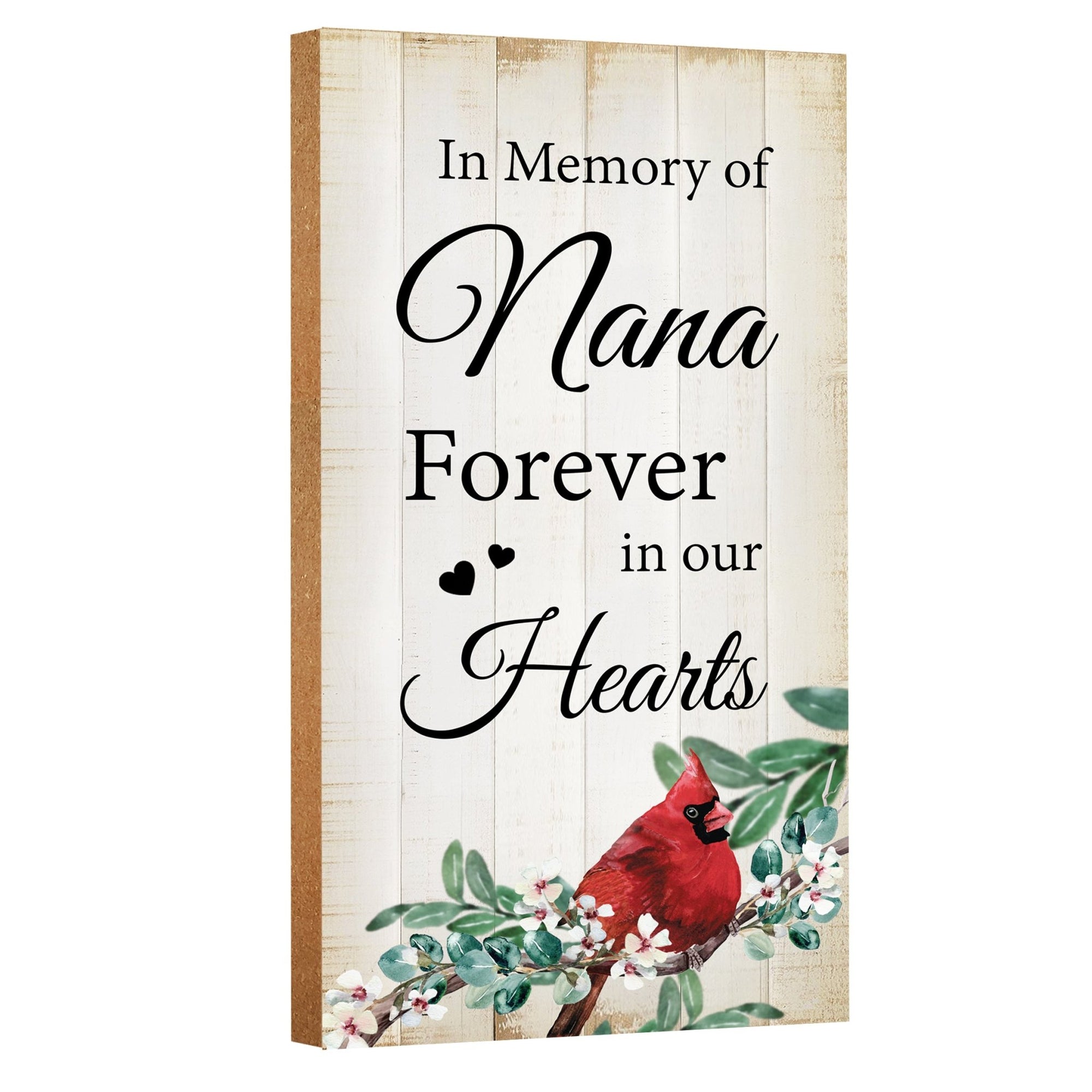 Cardinal Wooden Memorial Wall Plaque for Home Decor - In Memory Of - LifeSong Milestones