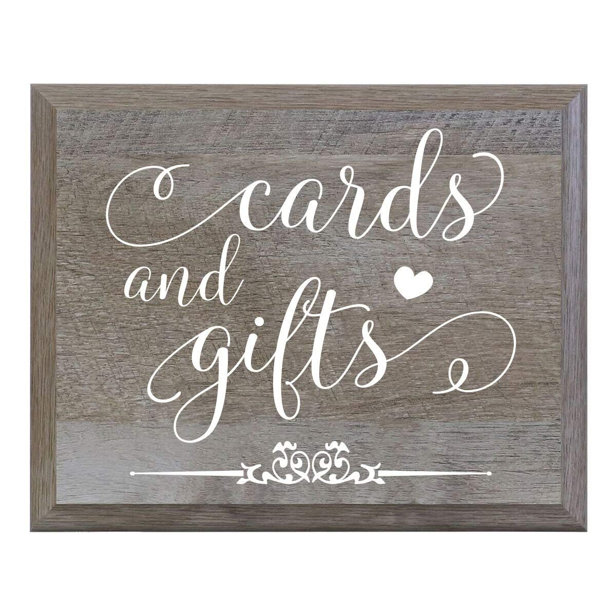 Cards and Gifts Wooden Decorative Wedding Party sign (6x8) - LifeSong Milestones