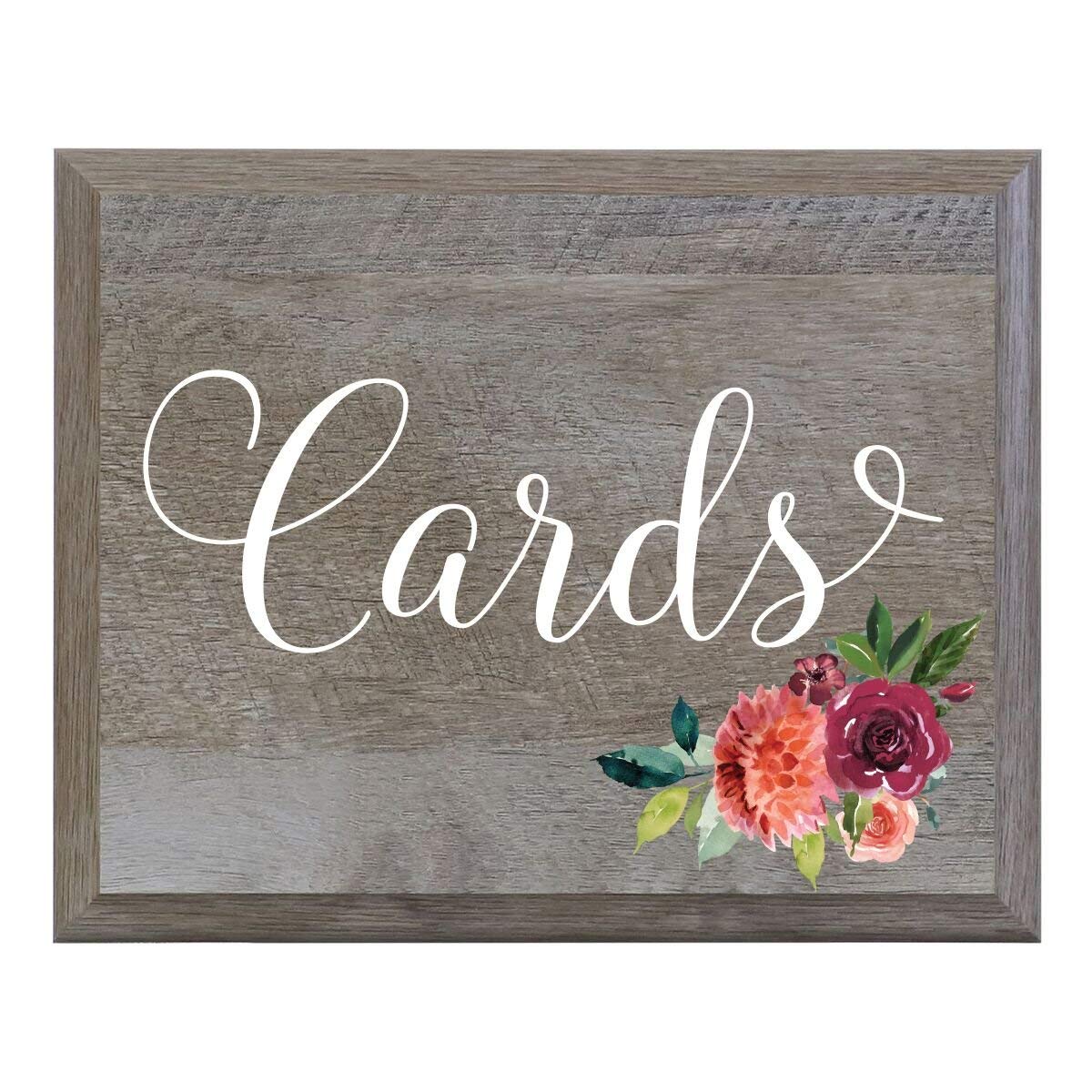 Cards Wooden Decorative Wedding Party sign (6x8) - LifeSong Milestones