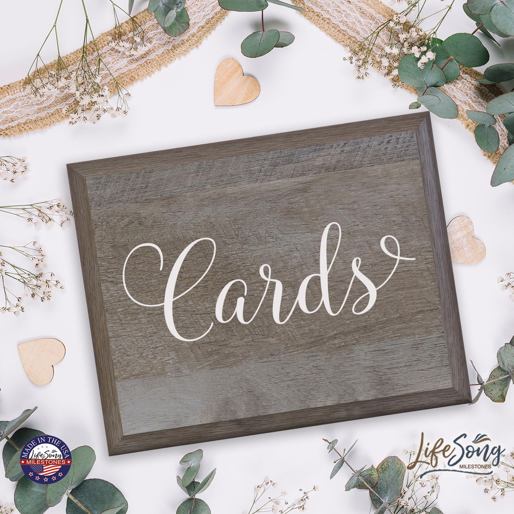 Cards Wooden Decorative Wedding Party signs (8x10) - LifeSong Milestones
