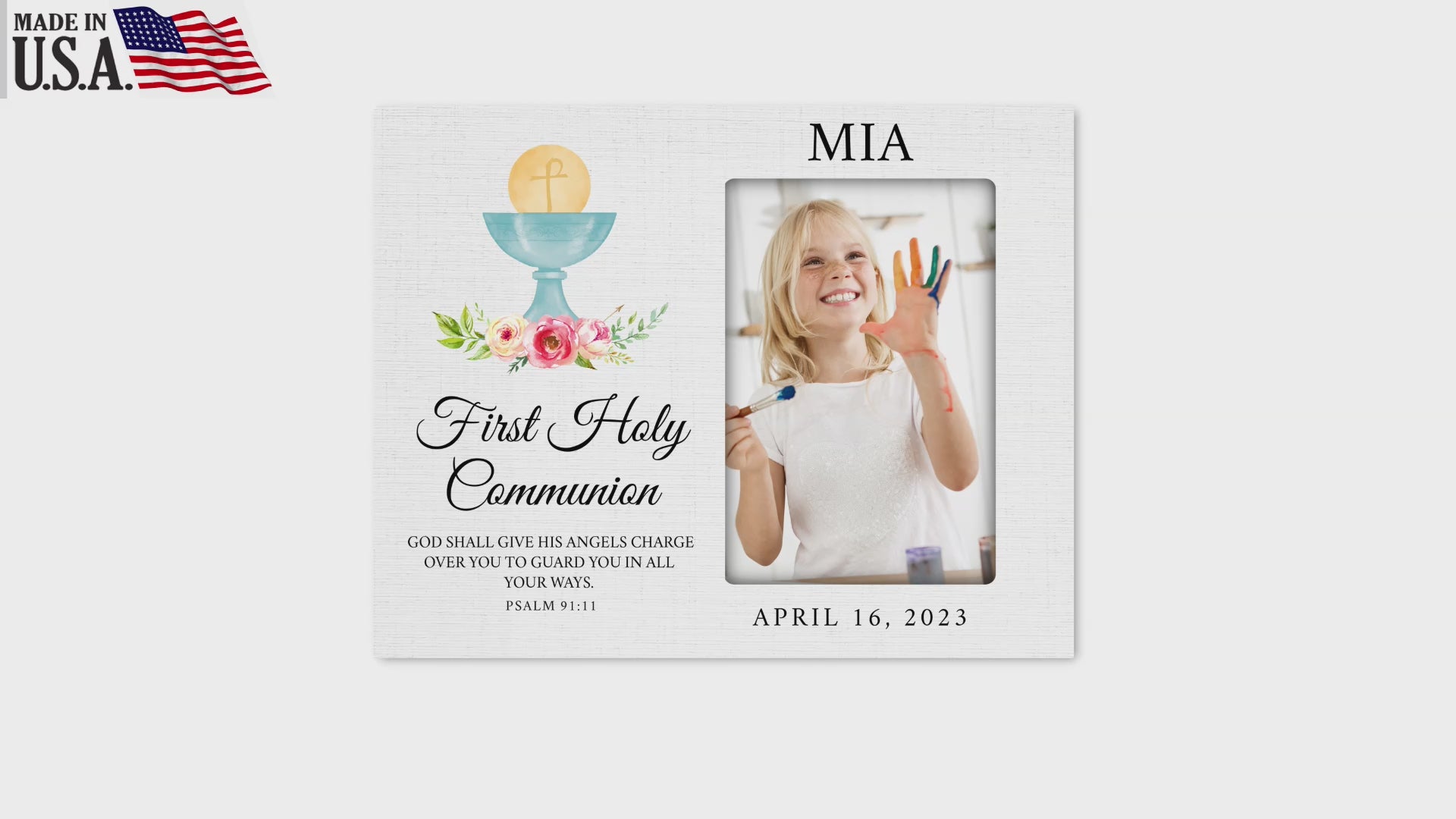 Personalized First Holy Communion Wooden Picture Frame