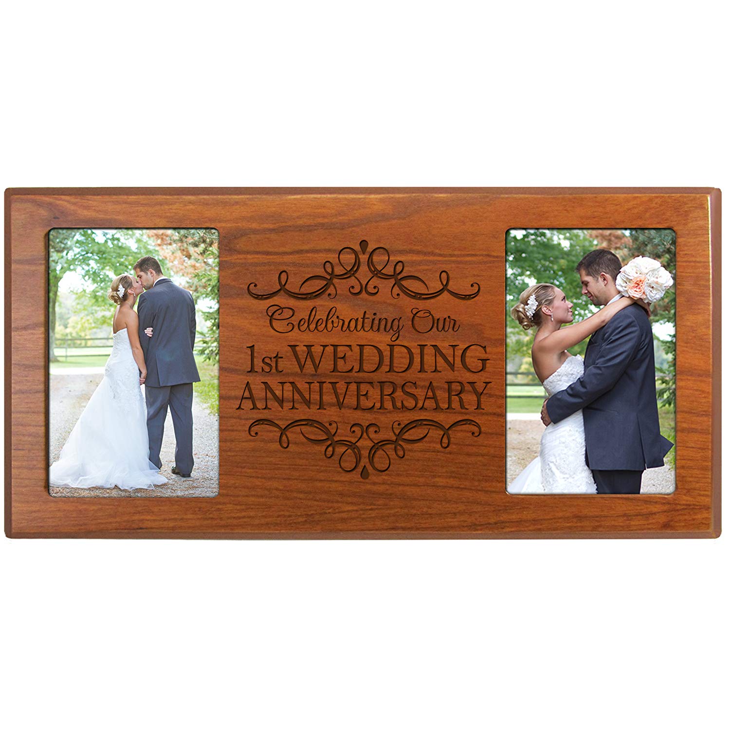 Lifesong Milestones Couples Unique Picture Frame for 1st Wedding Anniversary Present