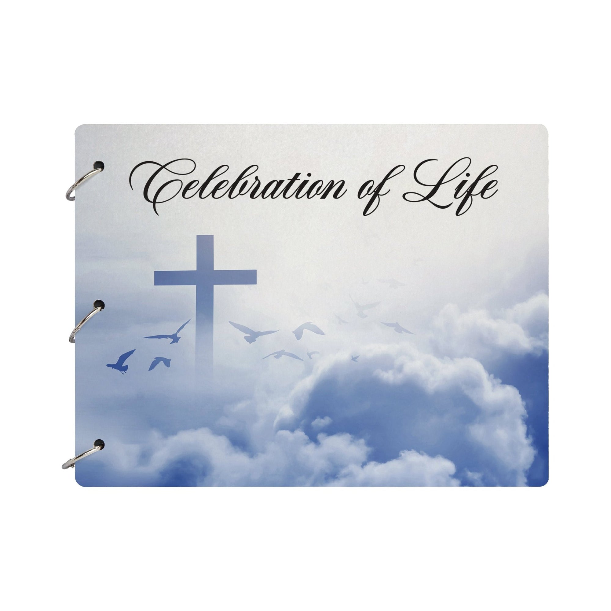 Celebration Of Life Funeral Guest Books For Memorial Services Registry With Wooden Cover - LifeSong Milestones