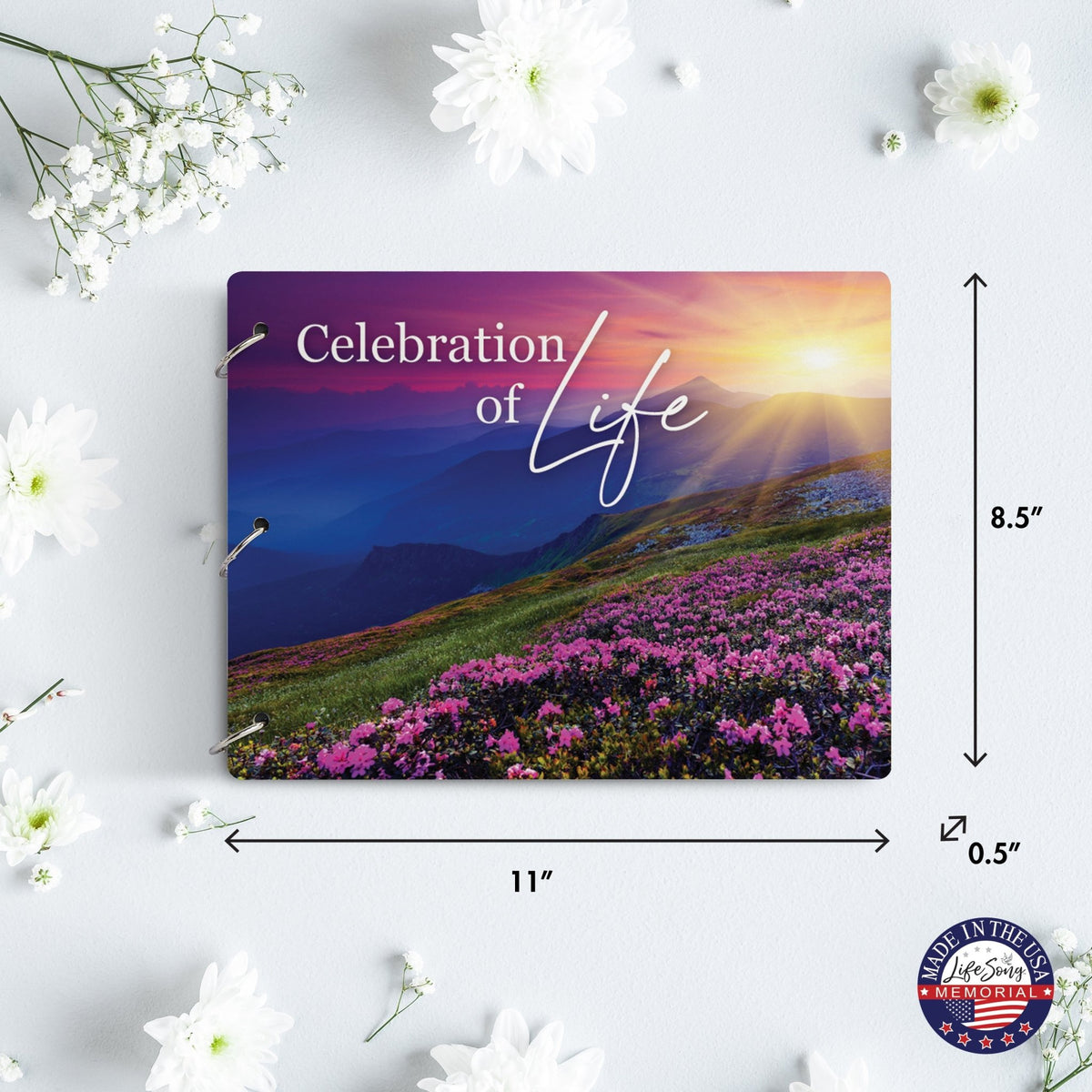 Celebration Of Life Funeral Guest Books For Memorial Services Registry With Wooden Cover - LifeSong Milestones