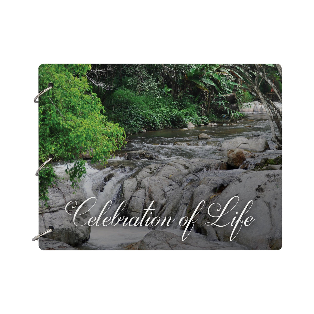 Celebration Of Life Funeral Guest Books For Memorial Services Registry With Wooden Cover - LifeSong Milestones