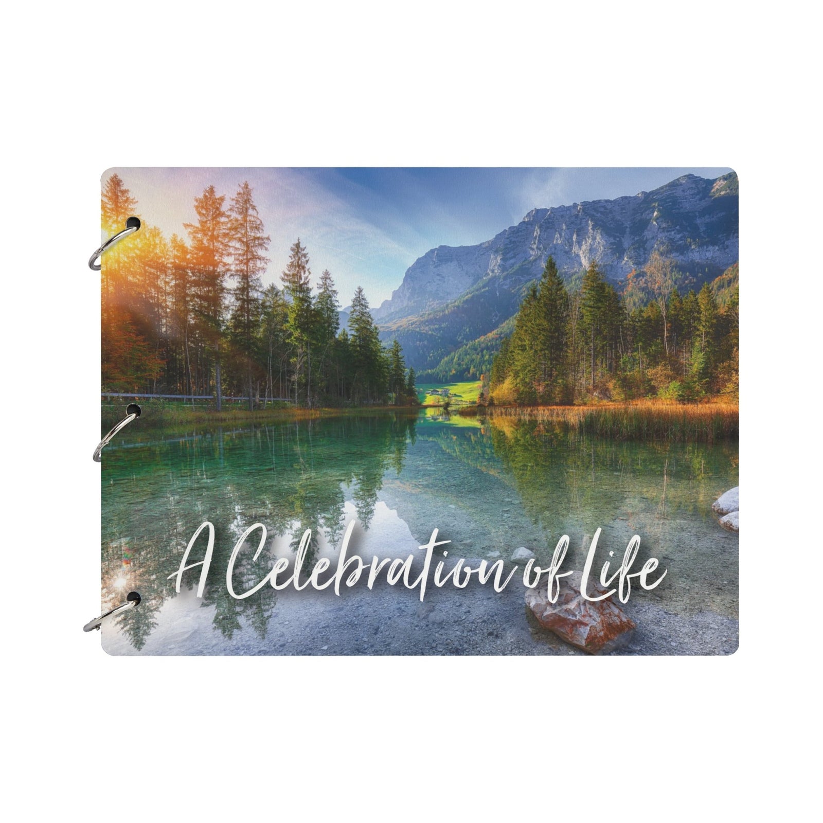 Celebration Of Life Funeral Guest Books For Memorial Services Registry With Wooden Cover - LifeSong Milestones