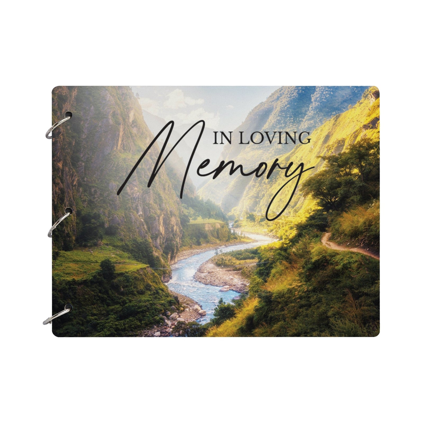 Celebration Of Life Funeral Guest Books For Memorial Services Registry With Wooden Cover - In Loving Memory - LifeSong Milestones