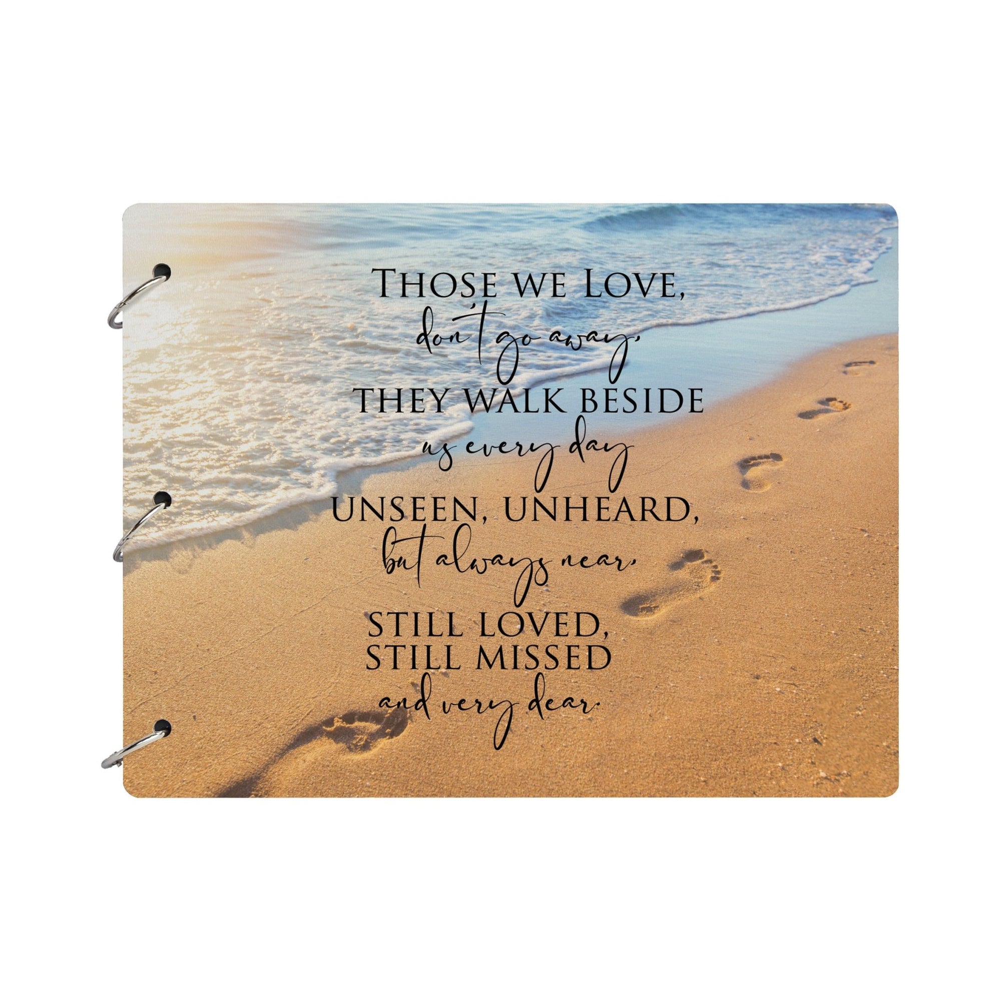Celebration Of Life Funeral Guest Books For Memorial Services Registry With Wooden Cover - Those We Love - LifeSong Milestones