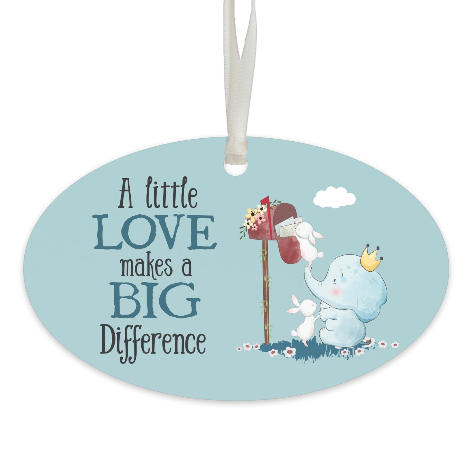 Child Baptism Blue Hanging Ornament Verse Gift for Godson - LifeSong Milestones