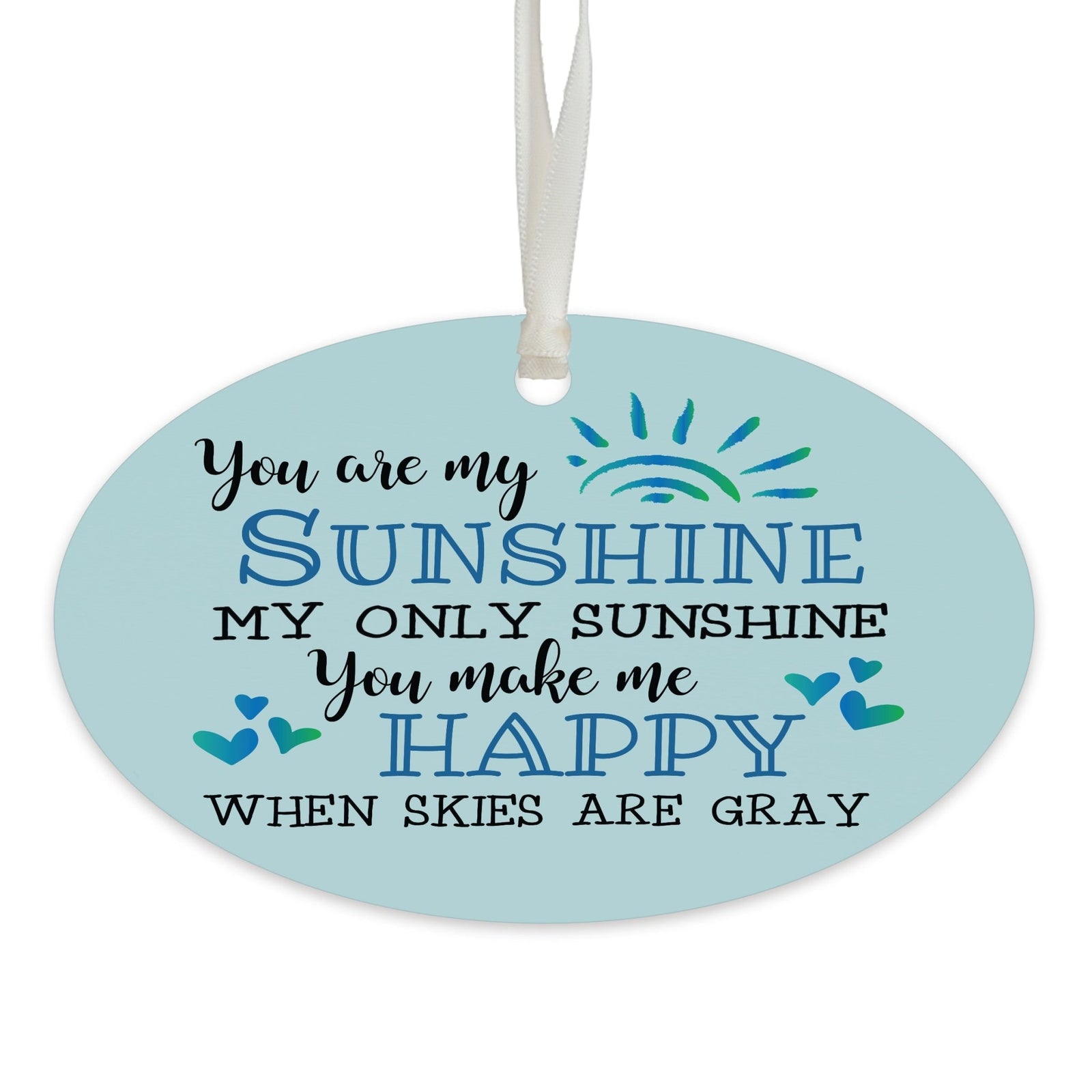 Child Baptism Blue Hanging Ornament Verse Gift for Godson - LifeSong Milestones