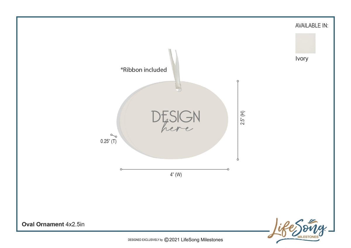 Child Baptism Hanging Ornament Verse Gift for Godson - LifeSong Milestones