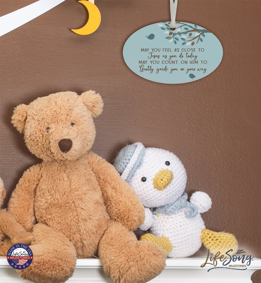 Child Baptism Hanging Ornament Verse Gift for Godson - LifeSong Milestones