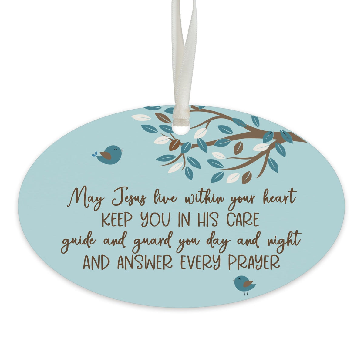 Child Baptism Hanging Ornament Verse Gift for Godson - LifeSong Milestones