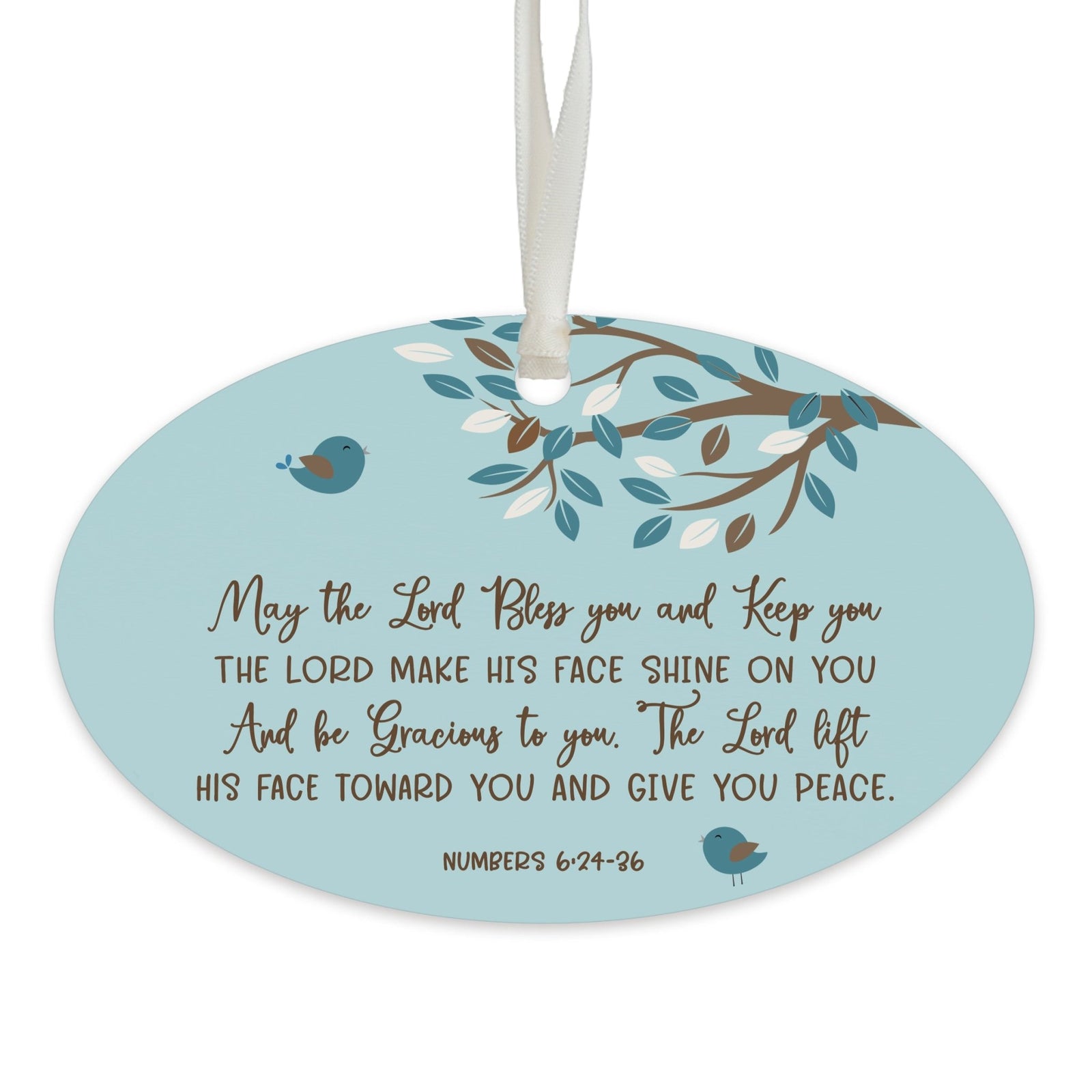 Child Baptism Hanging Ornament Verse Gift for Godson - LifeSong Milestones