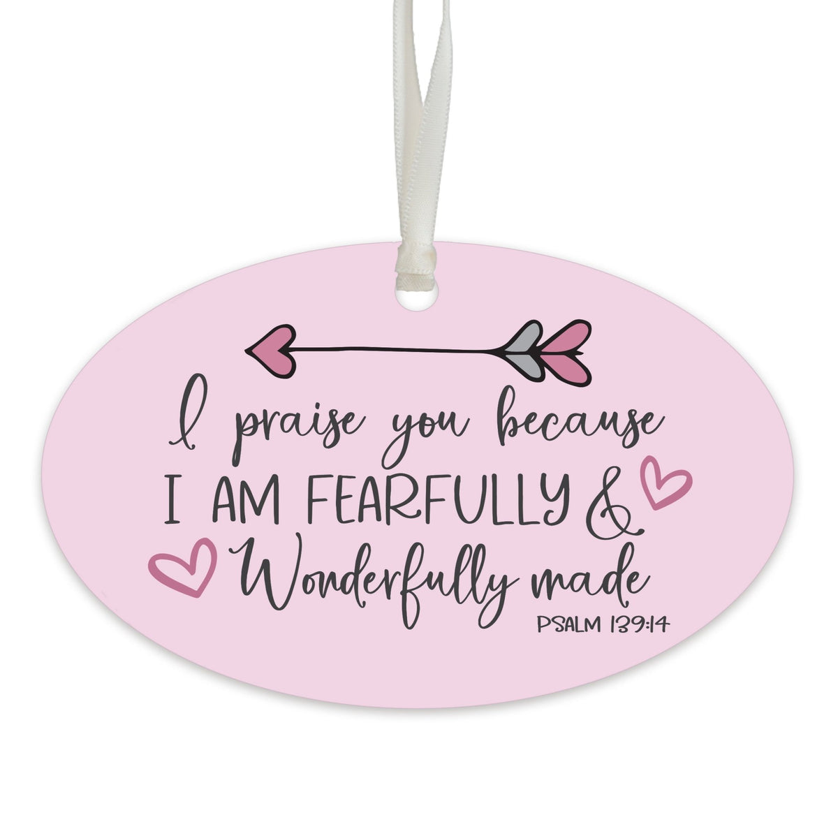 Child Baptism Pink Hanging Ornament Gift for Goddaughter - LifeSong Milestones