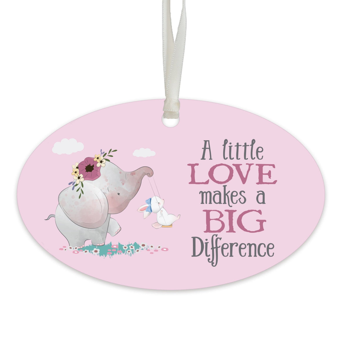 Child Baptism Pink Hanging Ornament Gift for Goddaughter - LifeSong Milestones