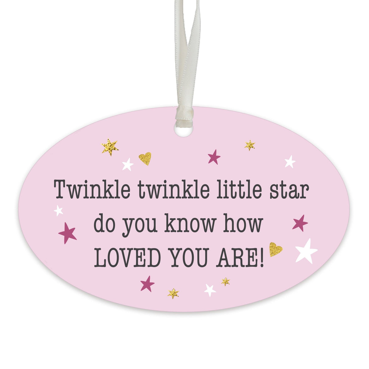 Child Baptism Pink Hanging Ornament Gift for Goddaughter - LifeSong Milestones