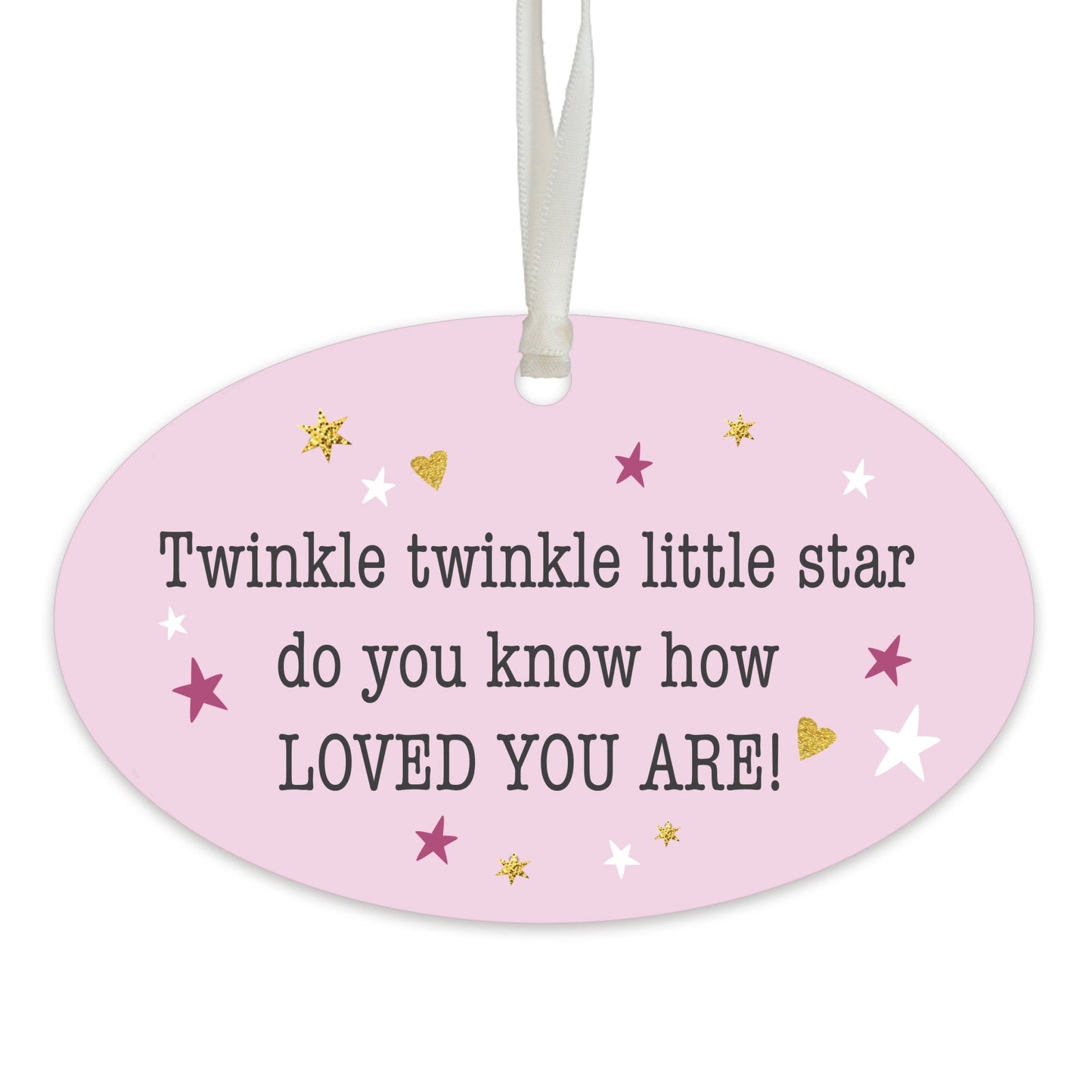 Child Baptism Pink Hanging Ornament Gift for Goddaughter - LifeSong Milestones