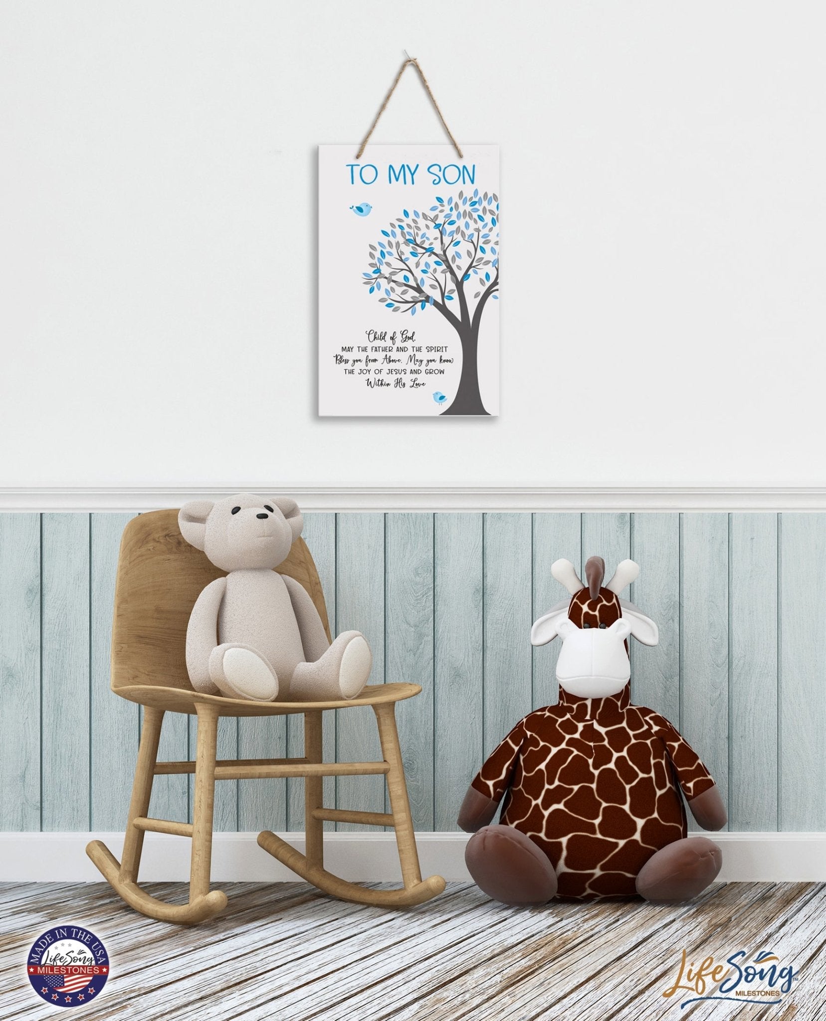 Baptism Wall Decor Rope Signs Gift for Boy and Girl