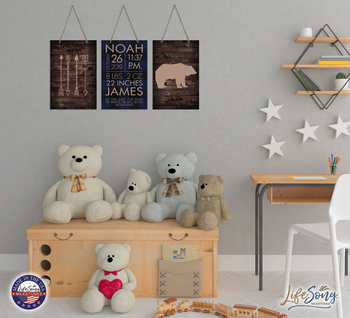 Childrens Wall Decor For Boys and Girls Bedroom - Arrows - LifeSong Milestones