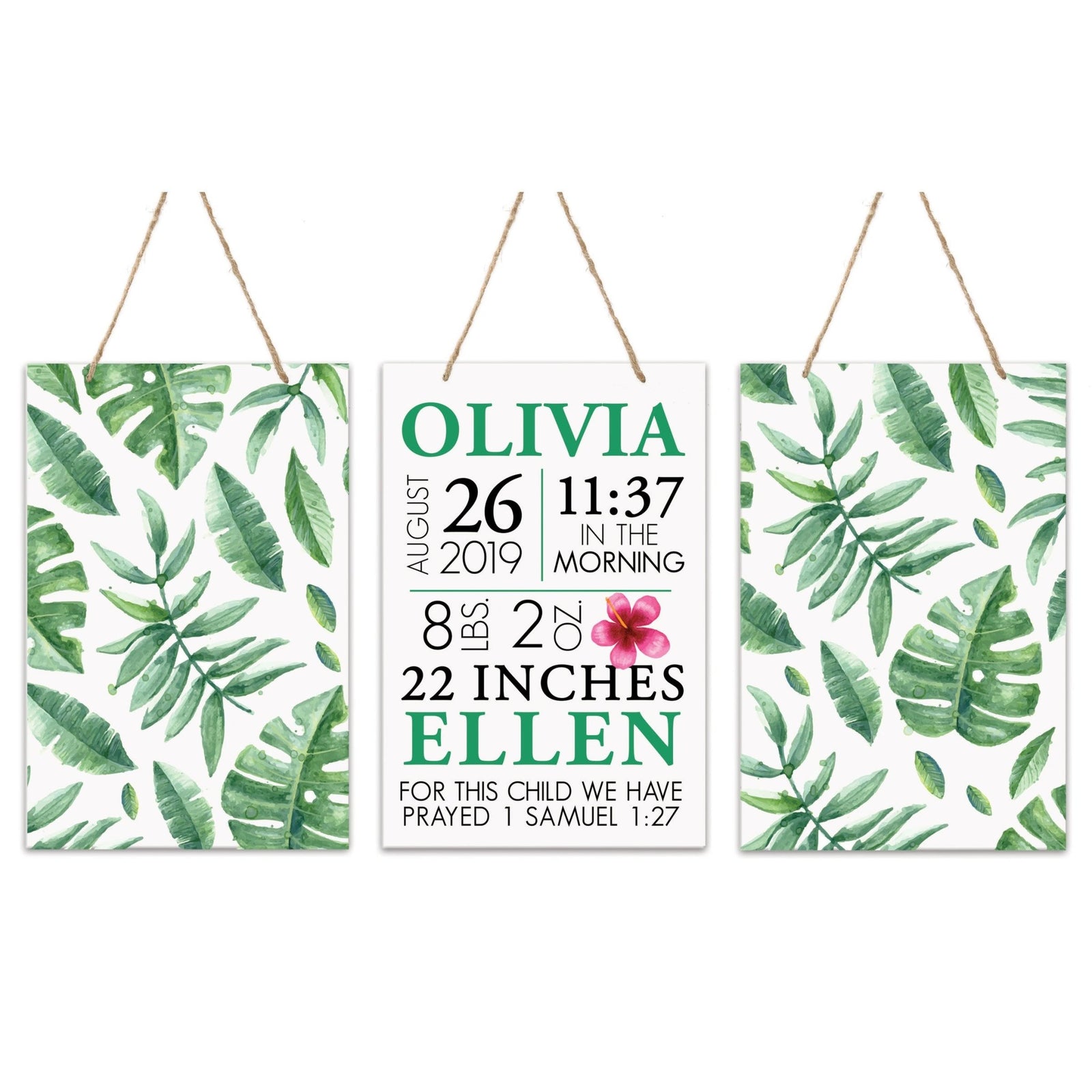 Childrens Wall Decor For Boys and Girls Bedroom - Leaves - LifeSong Milestones