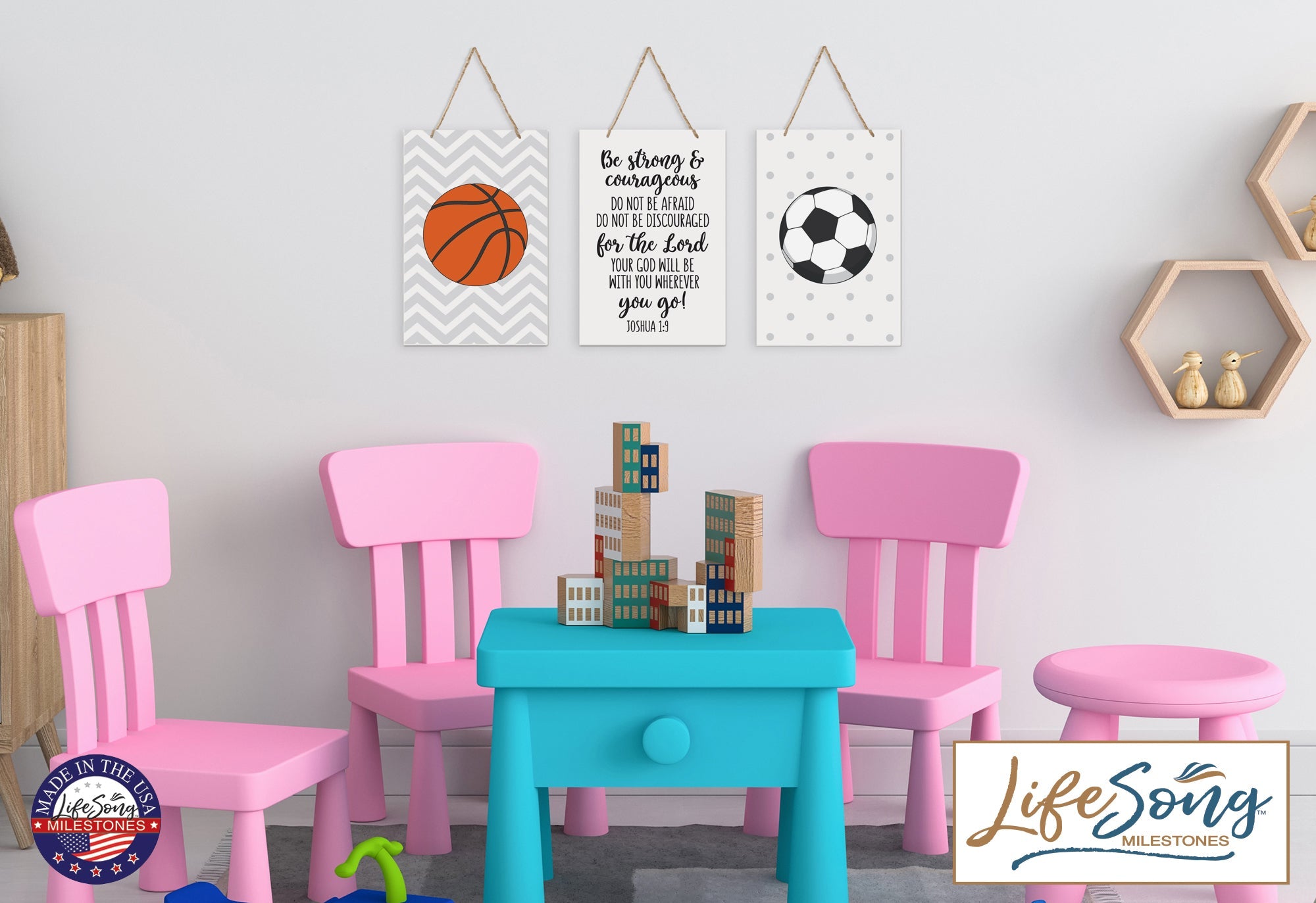 Childrens Wall Decor For Boys and Girls Bedroom - Sports - LifeSong Milestones
