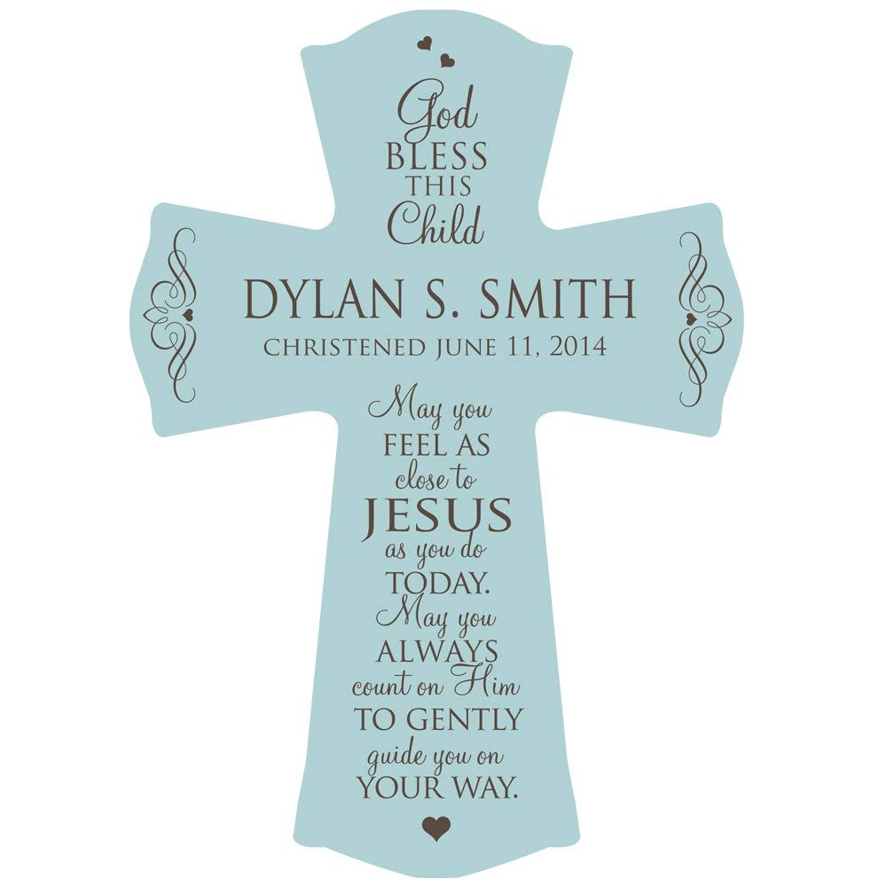 Christened Wall Cross God Bless This Child - LifeSong Milestones