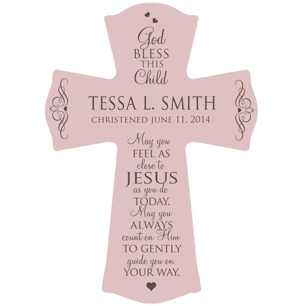 Christened Wall Cross God Bless This Child - LifeSong Milestones