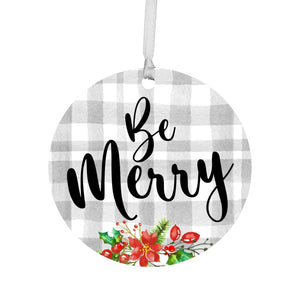 Christmas Holly Tree Ornament - Be Merry - LifeSong Milestones