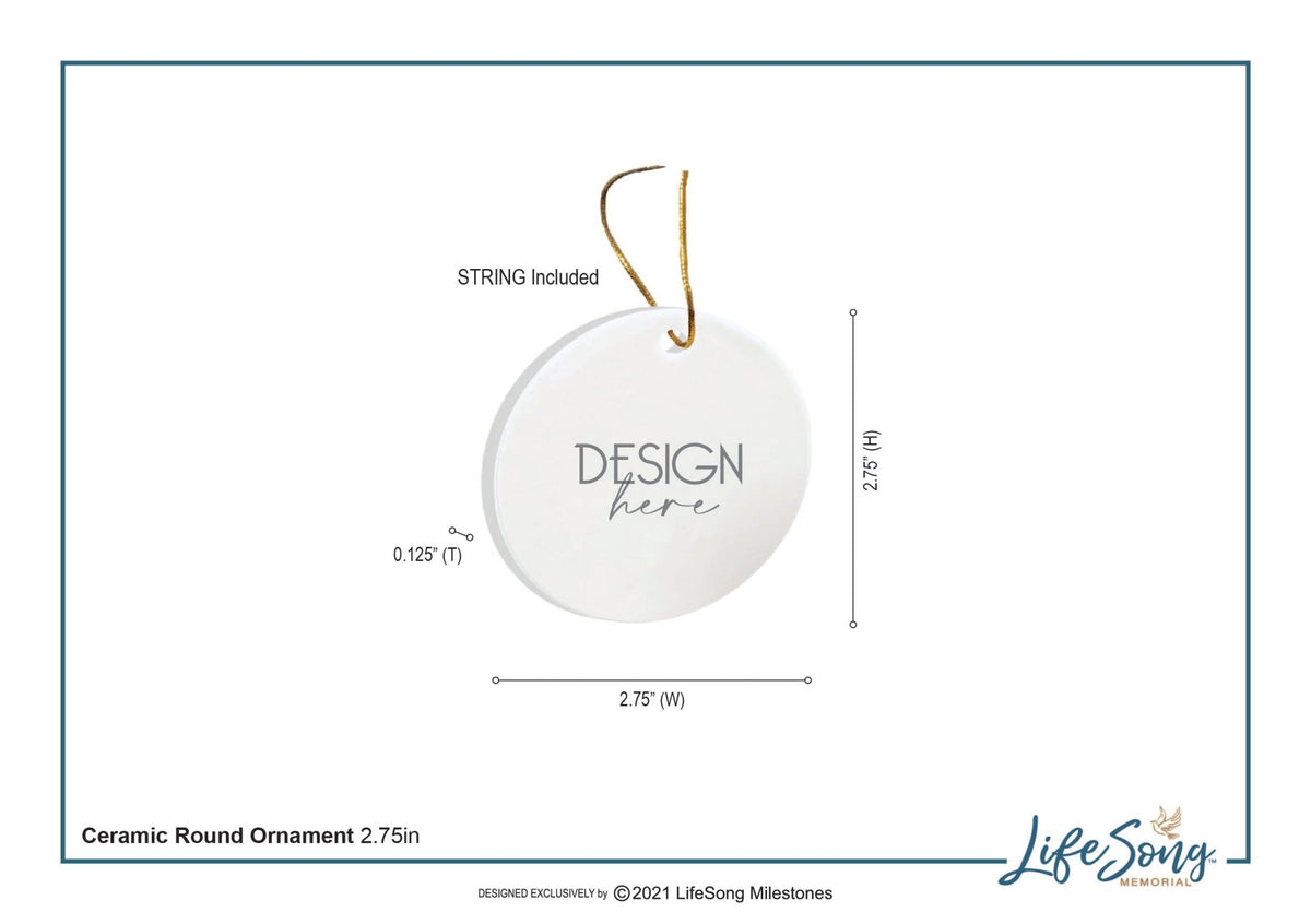 Christmas Memorial Ceramic Ornament - A Little Bit of Heaven - LifeSong Milestones