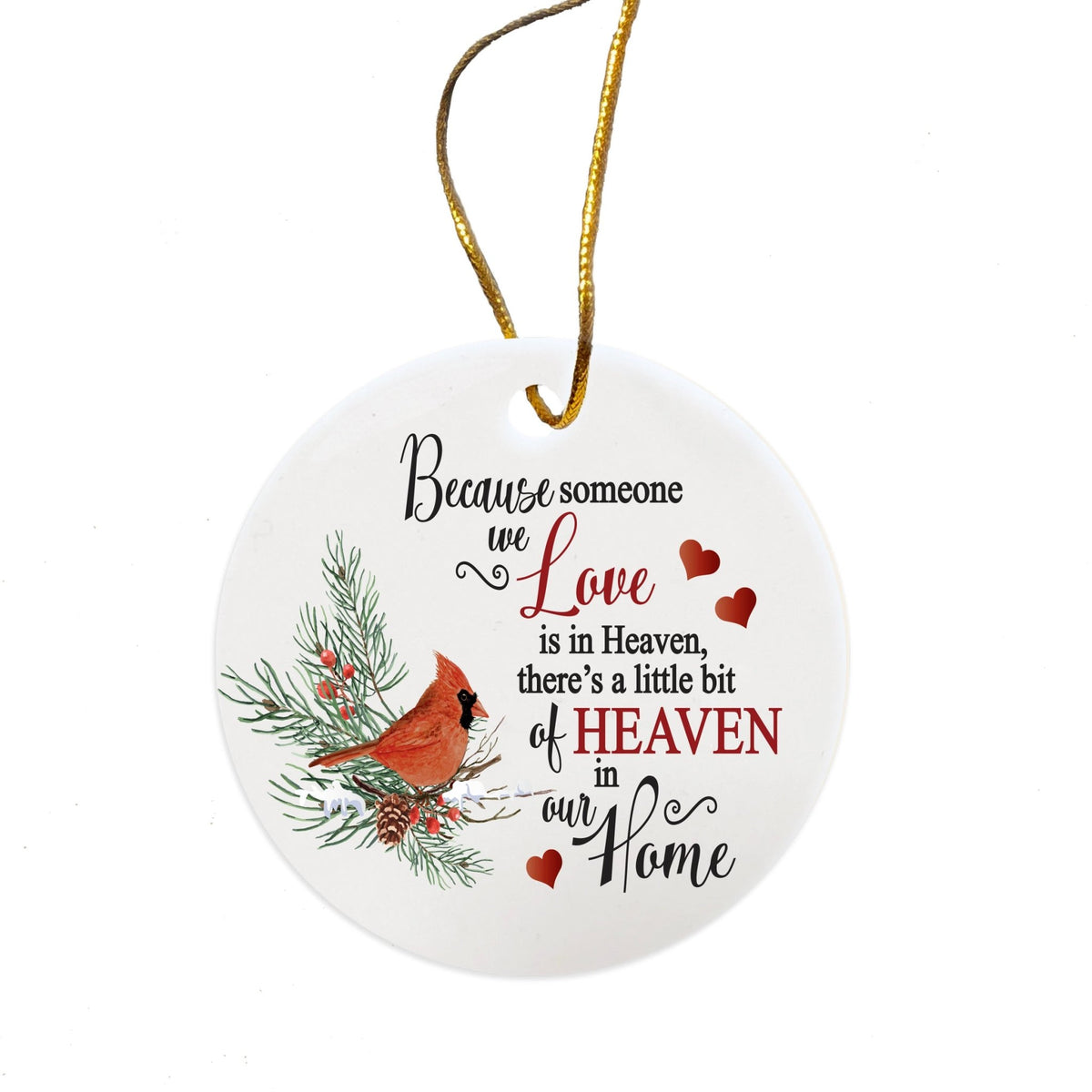 Christmas Memorial Ceramic Ornament - A Little Bit of Heaven - LifeSong Milestones