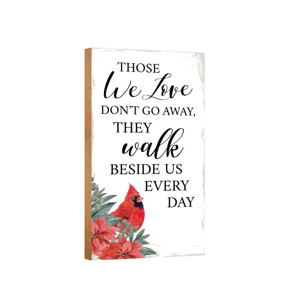 Memorial gifts for the loss of a loved one: A meaningful wooden plaque with a cardinal motif.