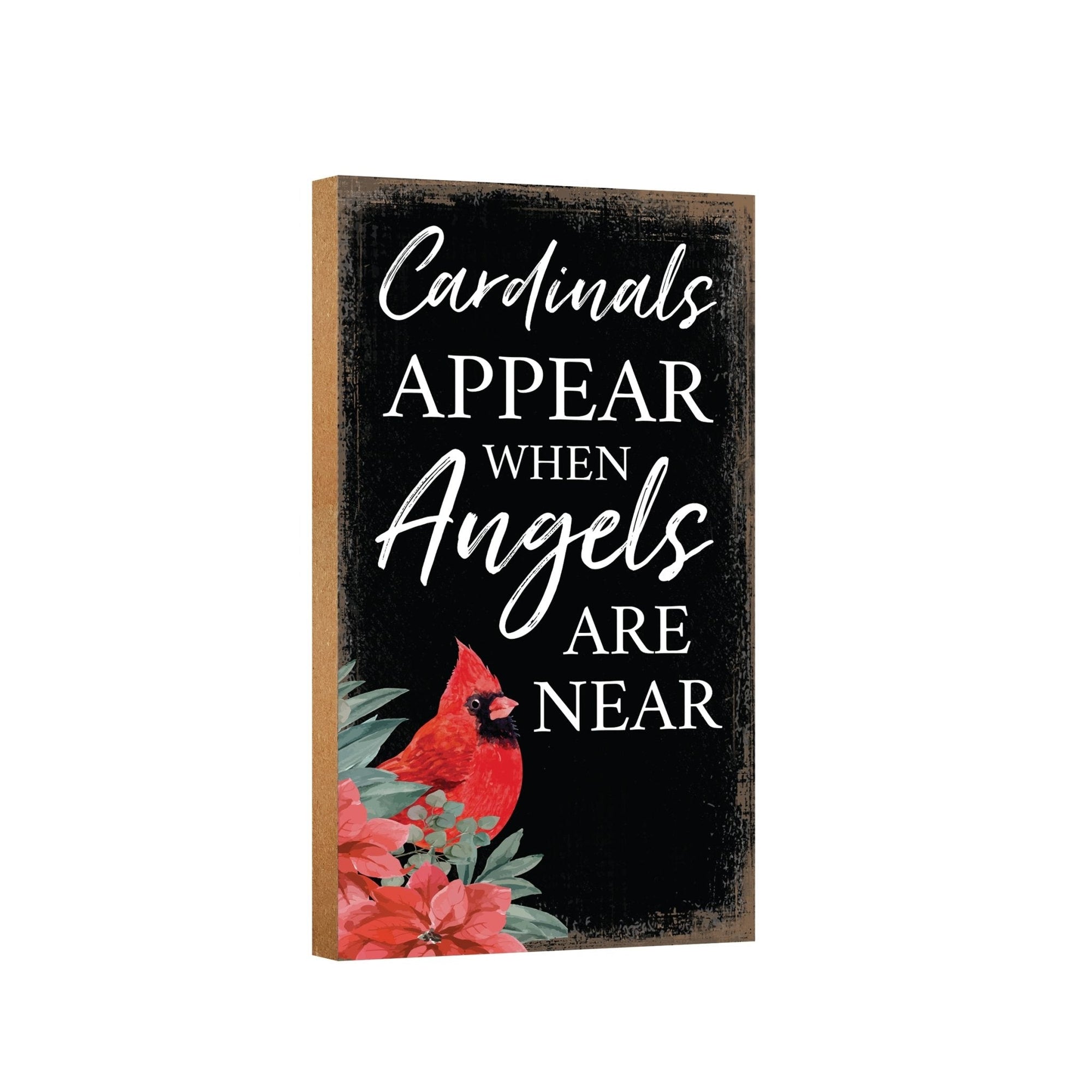 Memorial gifts for the loss of a loved one: A meaningful wooden plaque with a cardinal motif.