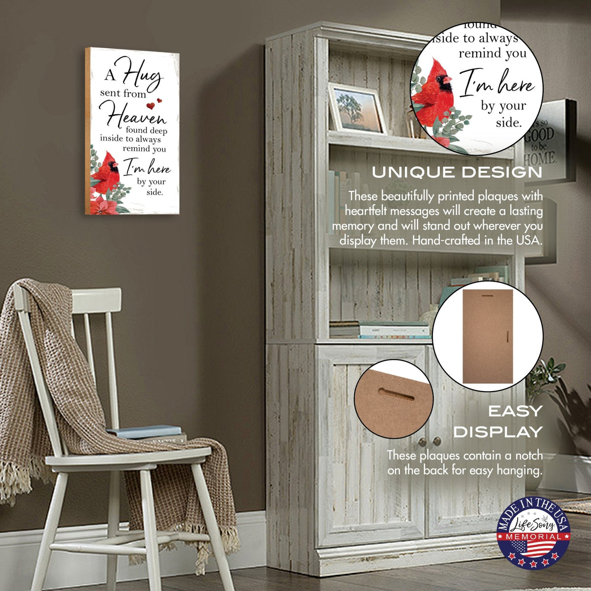 Christmas Memorial Wooden Wall Plaque for Home Decor - LifeSong Milestones