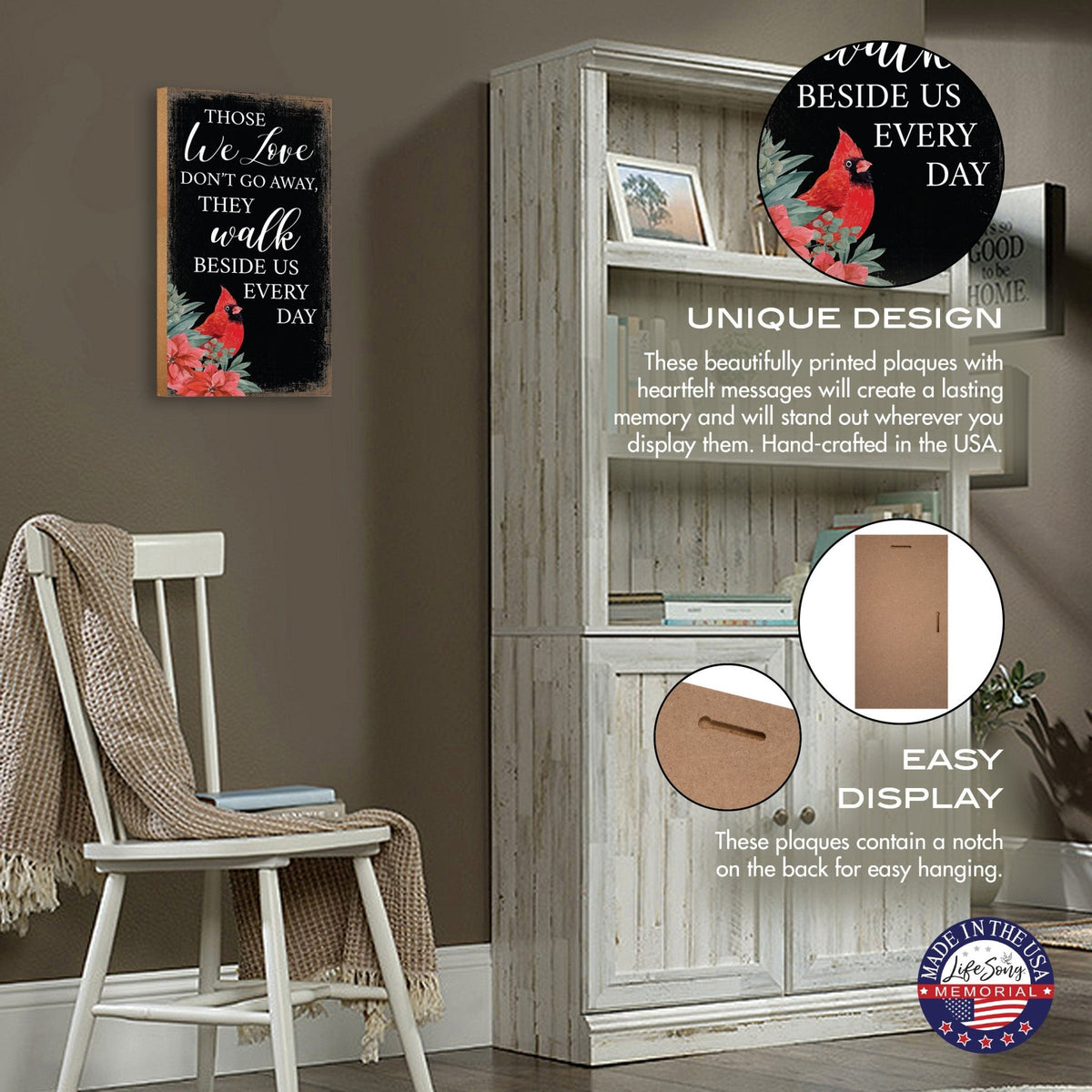 Christmas Memorial Wooden Wall Plaque for Home Decor - LifeSong Milestones