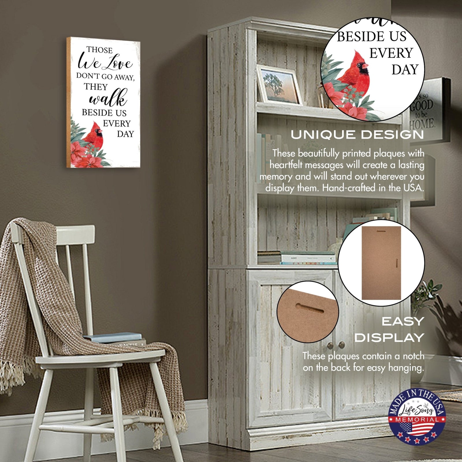 Christmas Memorial Wooden Wall Plaque for Home Decor - LifeSong Milestones