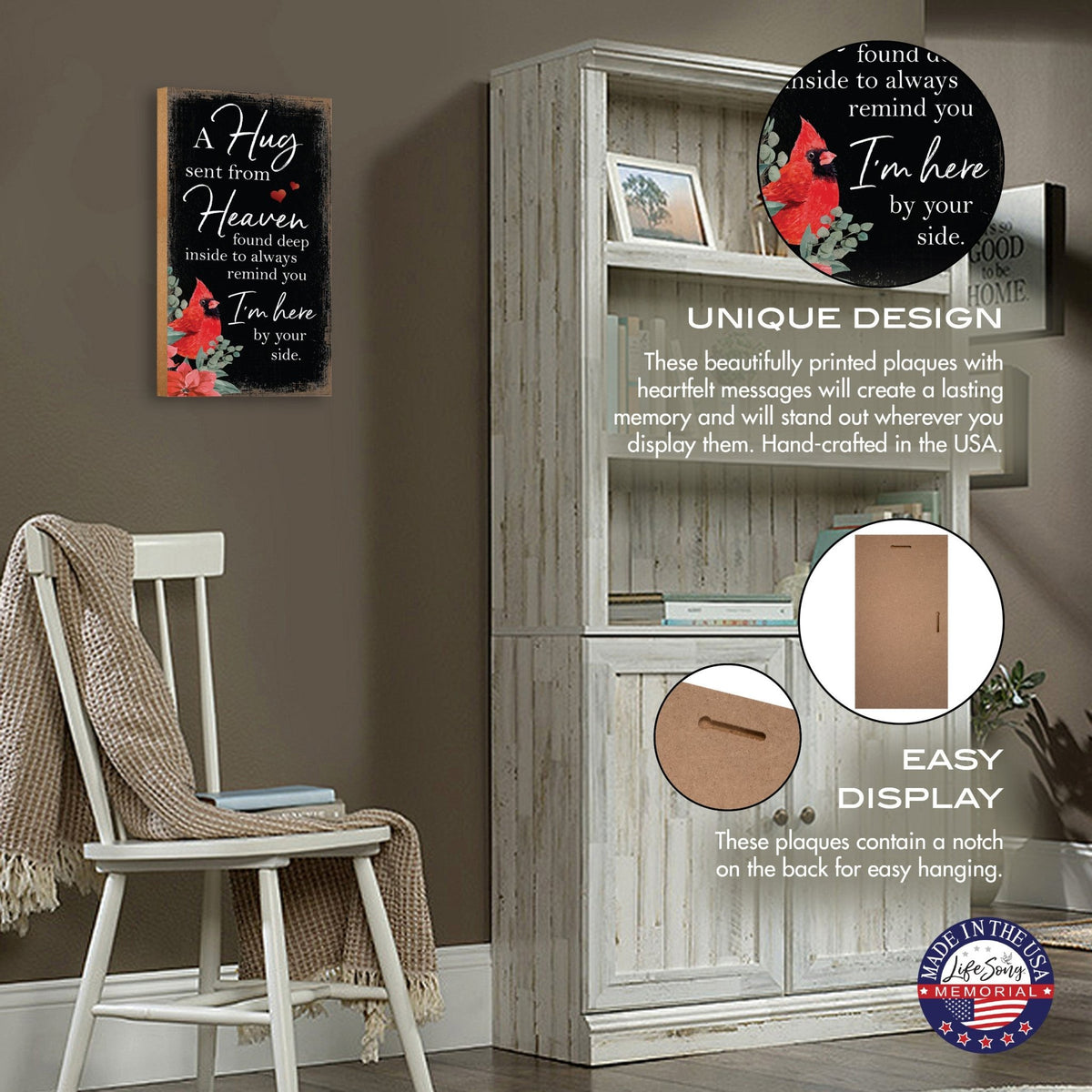 Christmas Memorial Wooden Wall Plaque for Home Decor - LifeSong Milestones