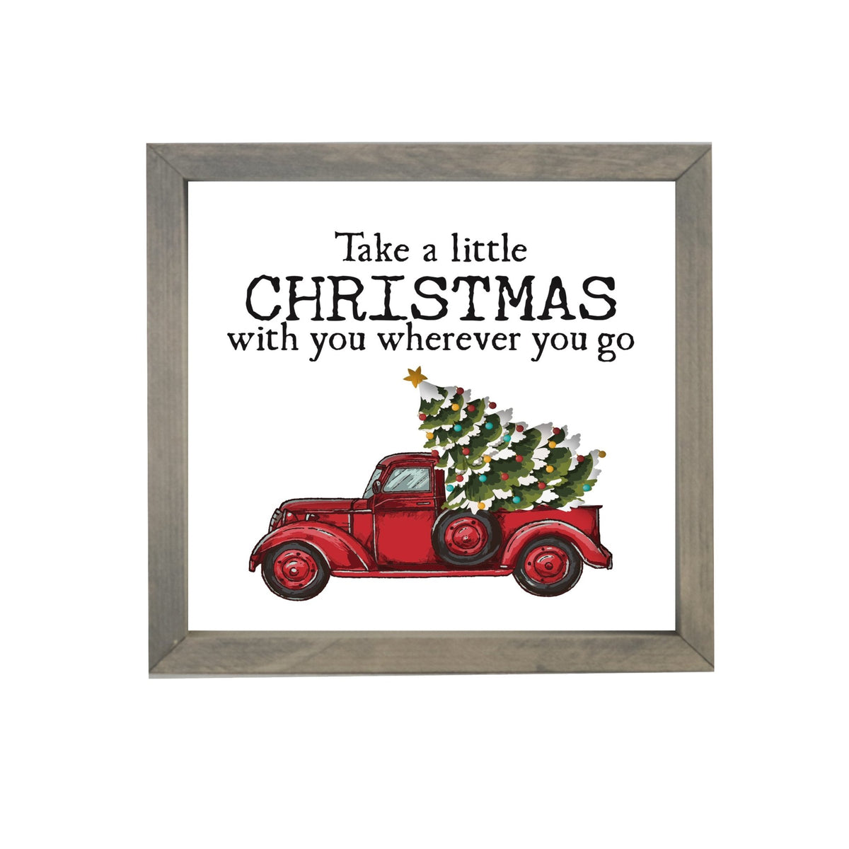 Christmas Red Farm Truck Shelf Décor - Take Christmas Wherever You Go - LifeSong Milestones