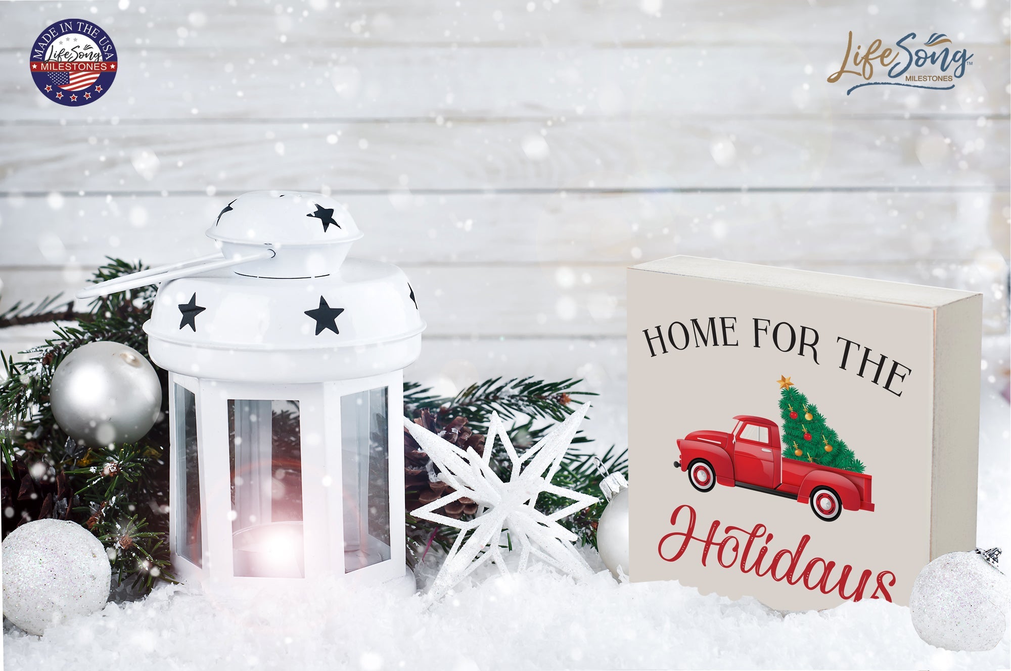 Christmas Shelf Décor - Home For The Holidays - LifeSong Milestones