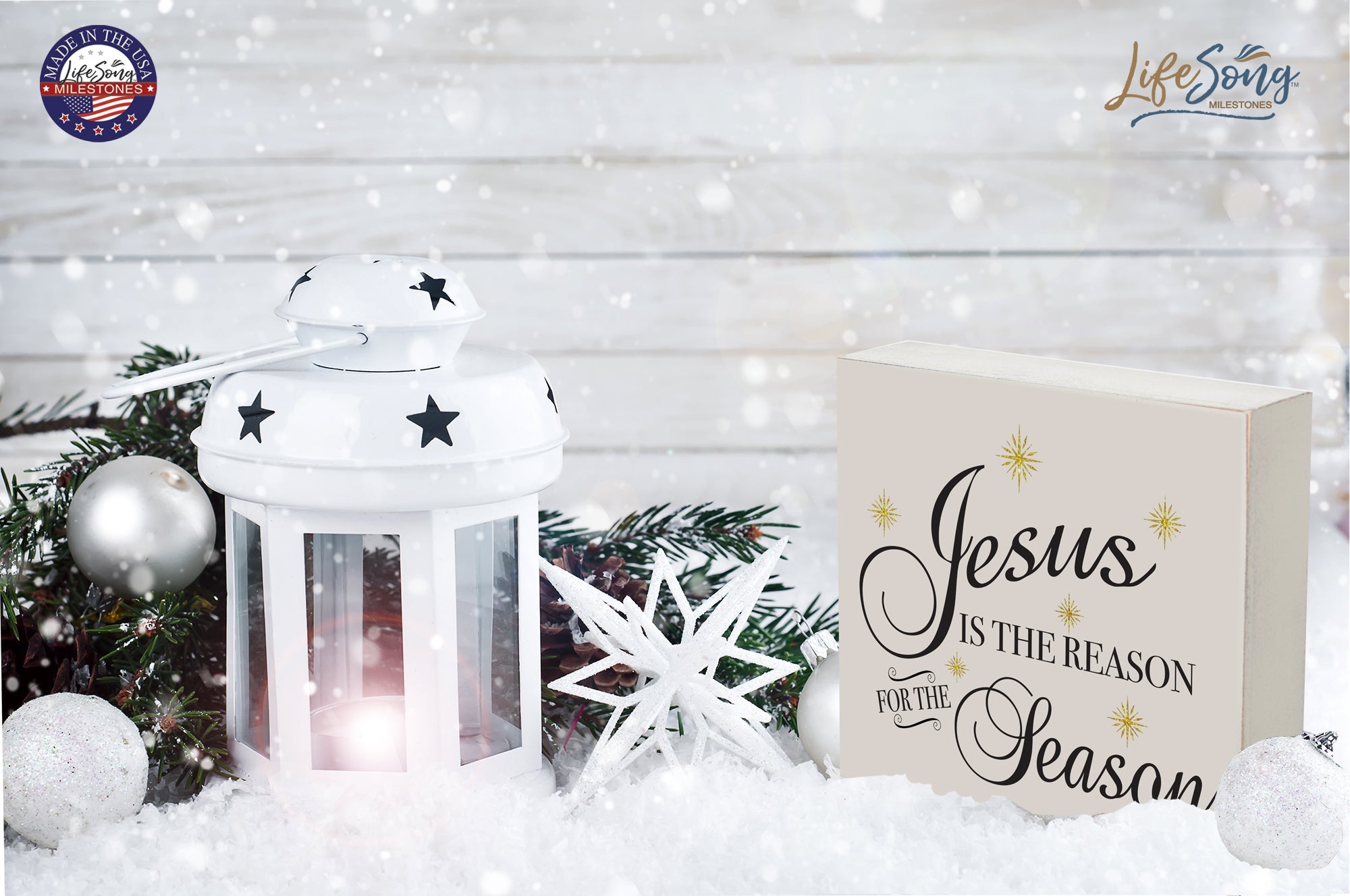 Christmas Shelf Décor - Jesus Is the Reason - LifeSong Milestones