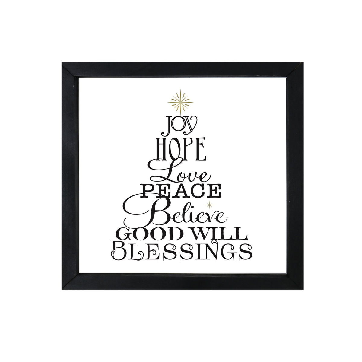 Christmas Shelf Décor - Joy Hope Love Peace - LifeSong Milestones