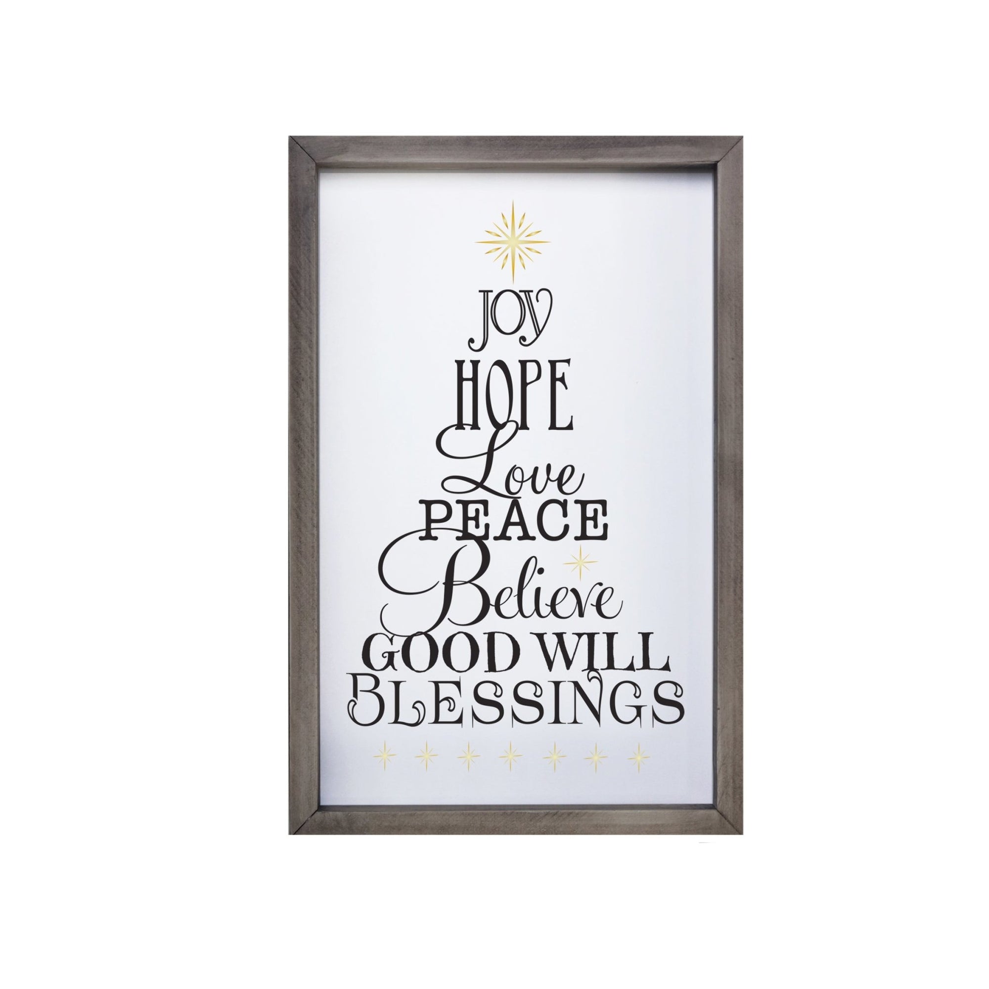 Christmas Shelf Décor - Joy Hope Love Peace - LifeSong Milestones
