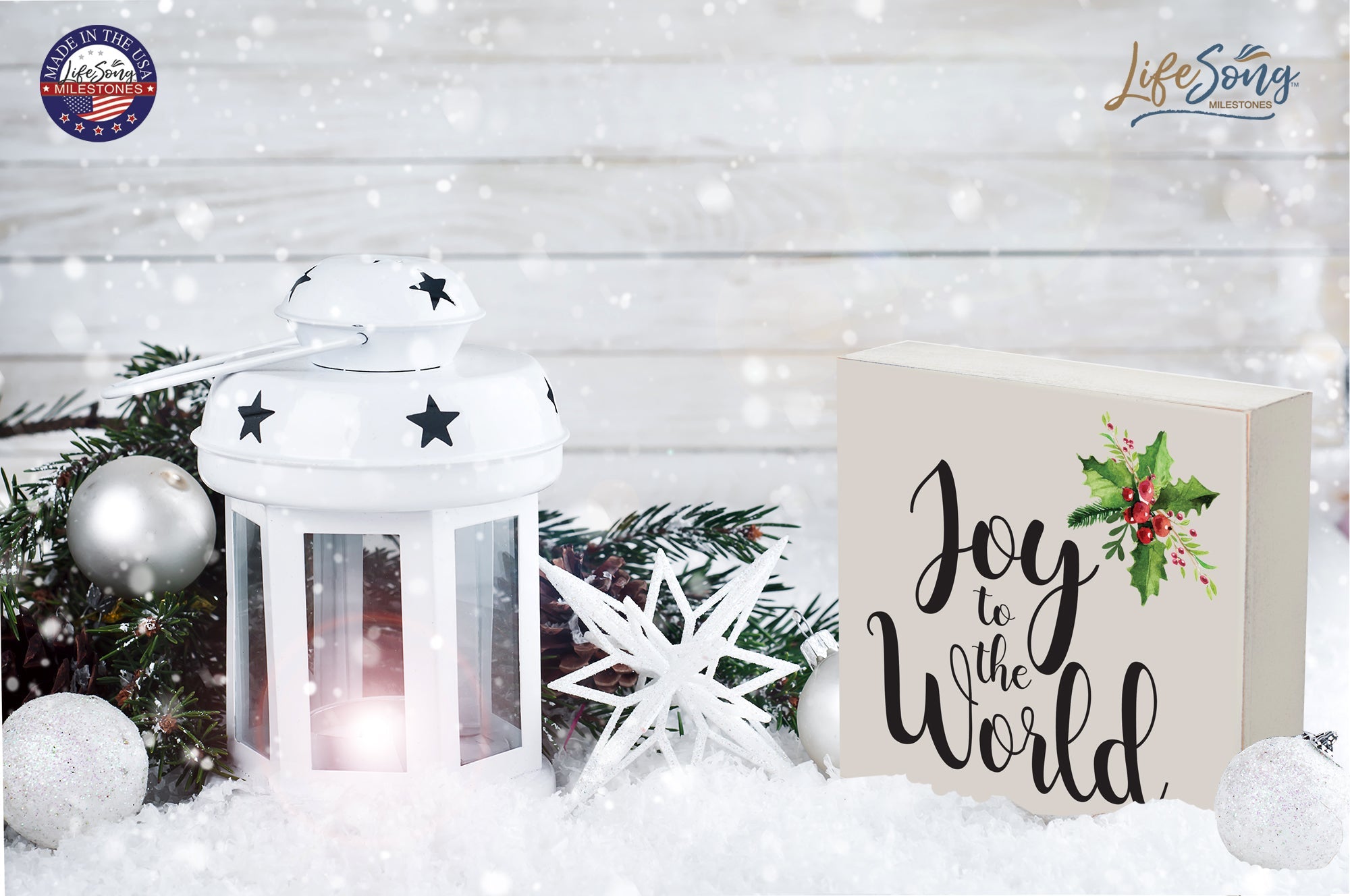 Christmas Shelf Décor - Joy to the World - LifeSong Milestones