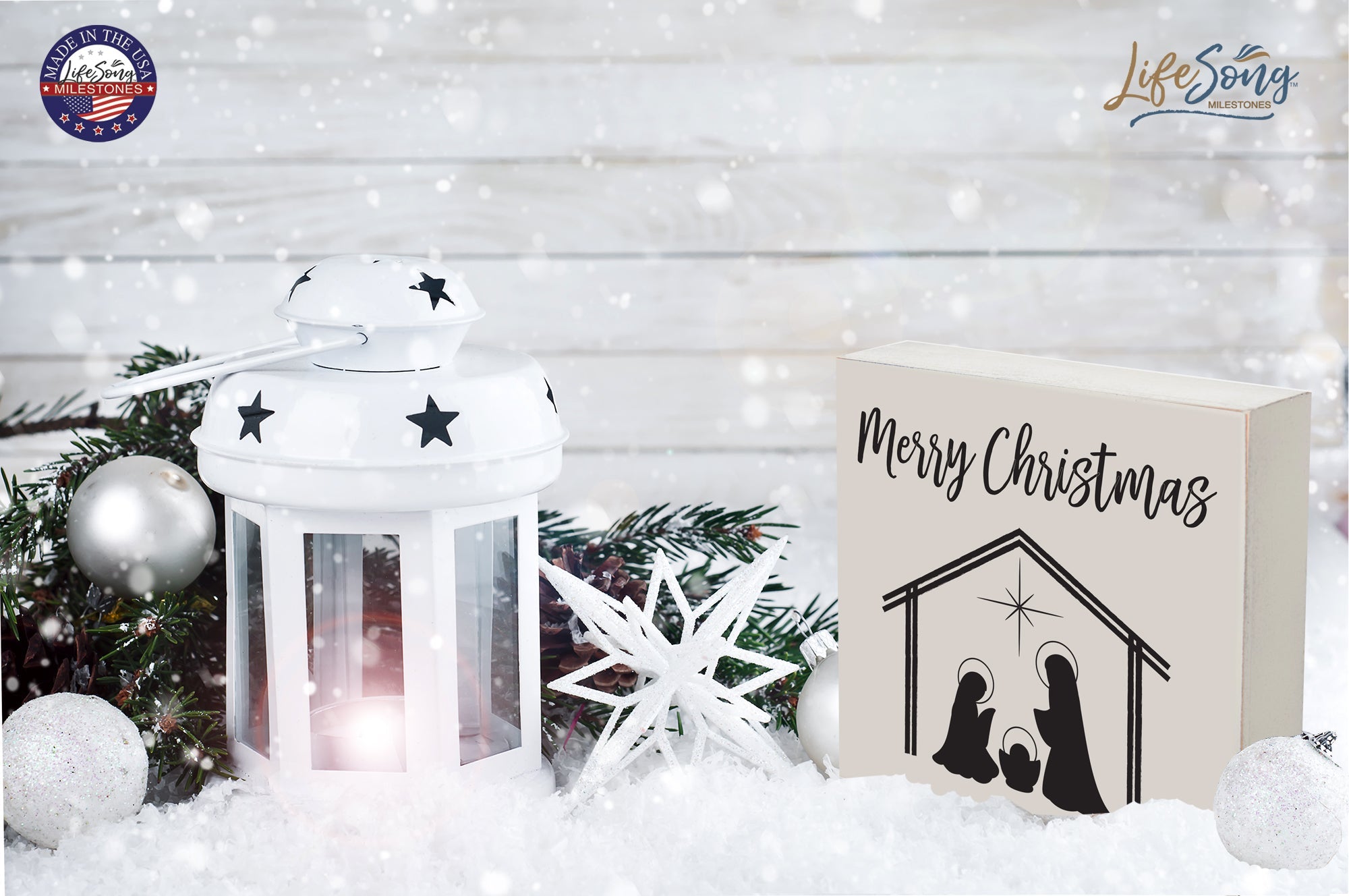 Christmas Shelf Décor - Nativity Scene - LifeSong Milestones